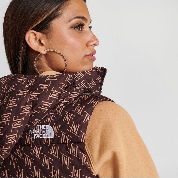 The North Face  Hydrenalit Down Vest Coal brown/monogram print Size Medium - Picture 9 of 16